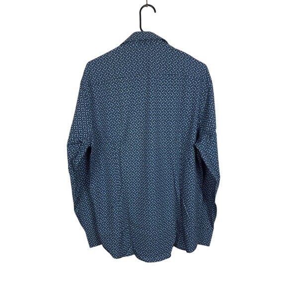 CON.STRUCT Floral Button Down Navy Blue Long Sleeve Dress Shirt NWT Size L - Picture 10 of 10